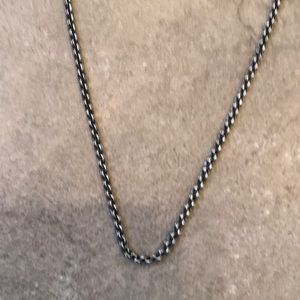 Pandora Oxidized Sterling Silver Chain Necklace